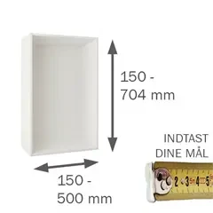 UNDERSKAB efter mål H:150-704 B:150-500 D:150-580 mm