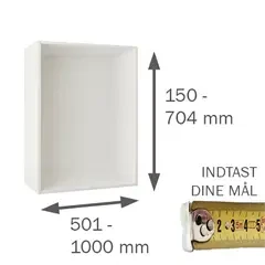 UNDERSKAB efter mål H:150-704 B:501-1000 D:150-580 mm