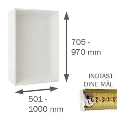 UNDERSKAB efter mål H:705-970 B:501-1000 D:150-580 mm