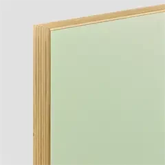 Tunø køkkenlåger og fronter efter dine mål - mild grøn microlaminat med krydsfinér kant [Pris B]