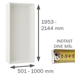 HØJSKAB efter mål H:1953-2144 B:501-1000 D:150-580 mm