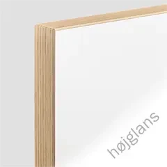 Blokhus køkkenlåger og fronter efter dine mål - hvid højglans microlaminat med krydsfinér kant [Pris C]