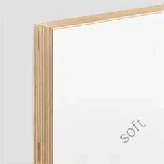 Skagen køkkenlåger og fronter efter dine mål - hvid mat soft touch microlaminat med krydsfinér kant [Pris D]