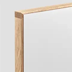 Samsø køkkenlåger og fronter efter dine mål - hvid højtrykslaminat med kant af træ  [Pris F]