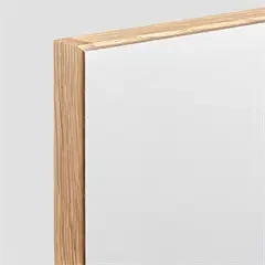 Lilleø køkkenlåger og fronter efter dine mål - hvid højtrykslaminat med kant af træ  [Pris F]