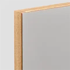 Femø køkkenlåger og fronter efter dine mål - signalgrå højtrykslaminat med kant af træ  [Pris F]