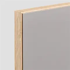 Agerø køkkenlåger og fronter efter dine mål - varm grå højtrykslaminat med kant af træ [Pris F]