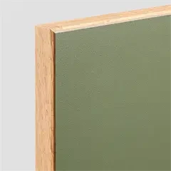 Hjortø køkkenlåger og fronter efter dine mål - oliven grøn højtrykslaminat med kant af træ  [Pris F]