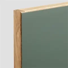 Mors køkkenlåger og fronter efter dine mål - grå grøn højtrykslaminat med kant af træ  [Pris F]