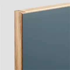 Vejrø køkkenlåger og fronter efter dine mål - mørk blå højtrykslaminat med kant af træ  [Pris F]