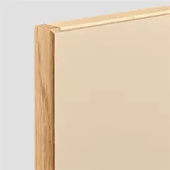 Barsø køkkenlåger og fronter efter dine mål - lys beige højtrykslaminat med kant af træ  [Pris F]