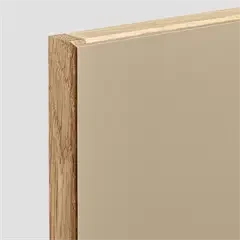 Dybsø køkkenlåger og fronter efter dine mål - beige højtrykslaminat med kant af træ  [Pris F]