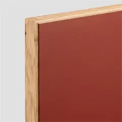 Lyø køkkenlåger og fronter efter dine mål - Bordeaux røde højtrykslaminat med kant af træ  [Pris F]