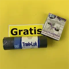 gratis poser og Brilly lugtfjerner medfølger