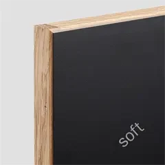 Venø køkkenlåger og fronter efter dine mål - soft sort højtrykslaminat med kant af træ  [Pris H]