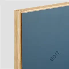 Munkebo køkkenlåger og fronter efter dine mål - soft mørk blå højtrykslaminat med kant af træ  [Pris H]