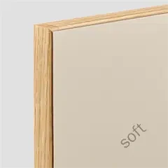 Struer køkkenlåger og fronter efter dine mål - soft lys beige højtrykslaminat med kant af træ  [Pris H]