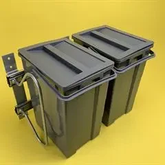 Brik Affaldssystem sidehængt 2x10L - Fuldudtræk