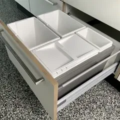 Quartet White affaldssystem til skuffe 3x11L + 1x3L - Gratis poser