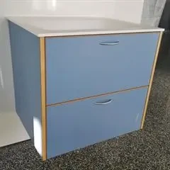 1 stk. Udstillingsmodel - blå badeværelsesmøbel 