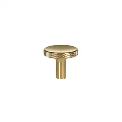 Søllerød knopgreb blank messing med lak med diamond cut 25mm
