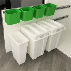 Affaldssystem-Byg-Selv-Udtræk-Med-7-Spande-26,8L-PureWhite. 