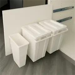 Affaldssystem-Byg-Selv-Udtræk-Med-3-Spande-PureWhite. 