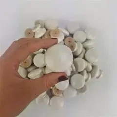 "Nostalgi" knopgreb hvid lakeret fyr (58stk) 