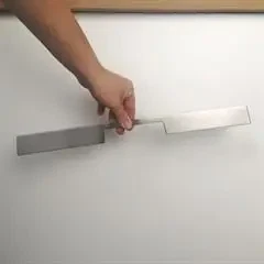 Linjegreb i blank rustfri stål 256 mm 