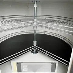 Kraftig gummimåtte til 3/4 karrusel i tråd - sort