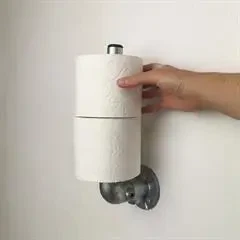 REDUCT reservepapirholder af vandrør - rå og solid