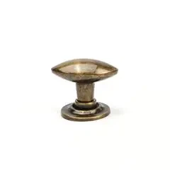 "Oval" knopgreb antik messing 