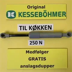 Kesseböhmer Gasdæmper 250N  <br>Gratis Anslagsdupper medfølger.