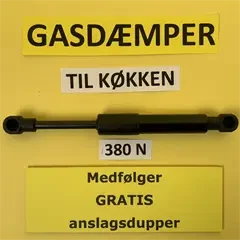  SuperLifter Gasdæmper 380N <br>Gratis Anslagsdupper medfølger.