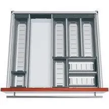 Orga-Line bestikindsats til 60 cm skuffe i rustfri stål