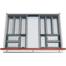 Orga-Line bestikindsats til 80 cm skuffe i rustfri stål