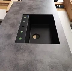 Bordplade med vask til lige eller vinkelkøkken 3,46 m x 1,84 m 