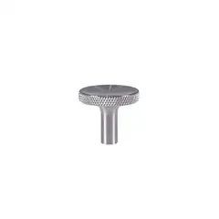 Søllerød knopgreb i rustfrit stål look med diamond cut 25mm