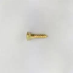 Spånskrue LH Ø4x16/Ø7,5 mm lige kærv messing