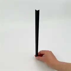 Hjørneliste i sortmalet aluminium 172mm x 10/15mm