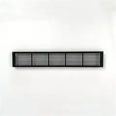 Ventilationsrist Udluftningsrist til indbygning 500x86 mm Sort