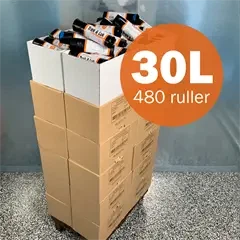 Affaldsposer med snøreluk 30 liter -  480 ruller Pallekøb (0,61kr/pose)