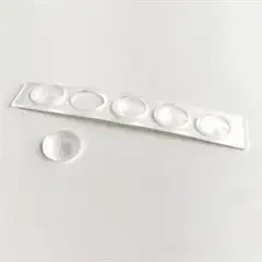 Anslagsdupper 10 x 3 mm transparent (Ark med 50 stk.)