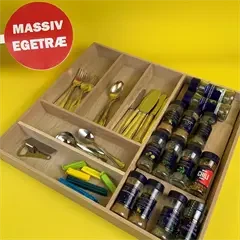 Bestikindsats med krydderiholder til 60cm skuffe