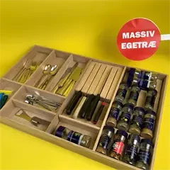 Bestikindsats med krydderiholder og knivholder til 80cm skuffe