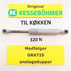 Kesseböhmer Gasdæmper 320N<br> Gratis Anslagsdupper medfølger.