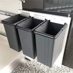 "Individuel" udtræk med 3 affaldsspande - 22,5L