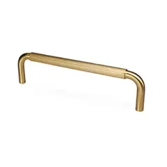 Køkkenlåge greb i messing uden lak - 128mm 