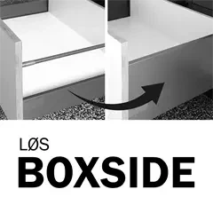 TANDEMBOX A-DESIGN løse boxsider - antracit - dybde 40/50/55/65cm<br>SÆTPRIS