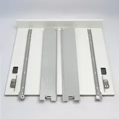 Blum Metabox tilskær-selv lav skuffe. Højde 11,0cm. Bredde op til 60 cm. Dybde 49,9 cm.